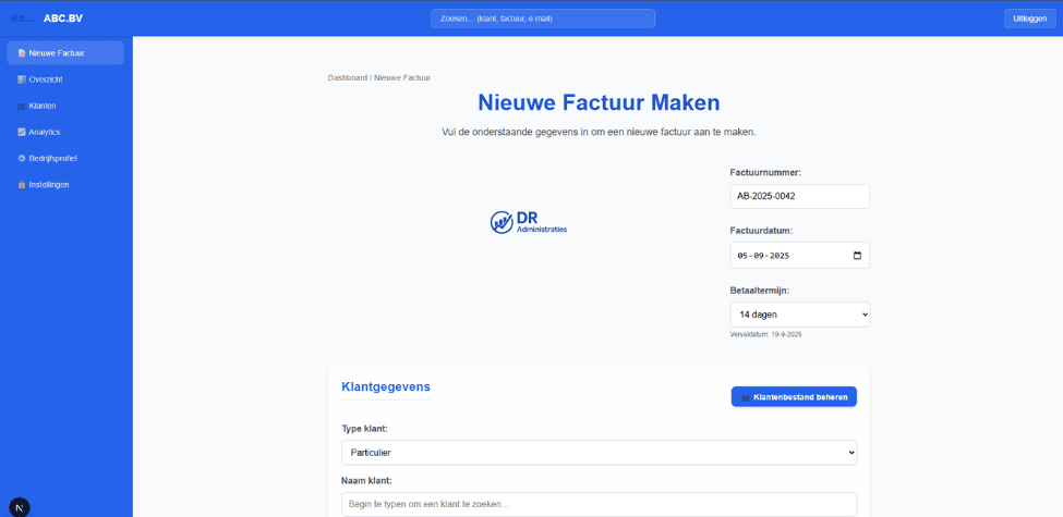 Enterprise Dashboard Interface